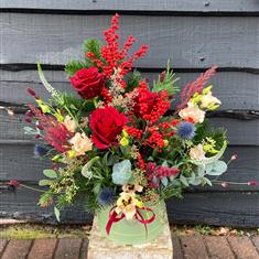 Festive Floral Hatbox