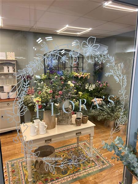 Flora's Florist shop front in Three Legged Cross